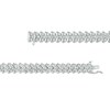 Thumbnail Image 2 of Previously Owned - 1 CT. T.W. Diamond Three Stone Chevron Bracelet in Sterling Silver - 7.5"