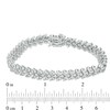 Thumbnail Image 3 of Previously Owned - 1 CT. T.W. Diamond Three Stone Chevron Bracelet in Sterling Silver - 7.5"
