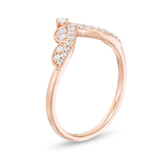 Previously Owned - 1/4 CT. T.w. Diamond Chevron Anniversary Band in 14K Rose Gold
