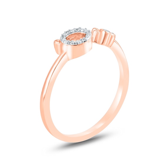 Previously Owned - Diamond Accent Cat and Paw Open Ring in 10K Rose Gold