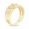 Thumbnail Image 2 of Previously Owned - Men's 1/5 CT. T.W. Diamond Five Stone Slant Wedding Band in 10K Gold
