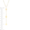 Thumbnail Image 2 of Previously Owned - Triple Star Drop Mirror Chain "Y" Necklace in 10K Gold