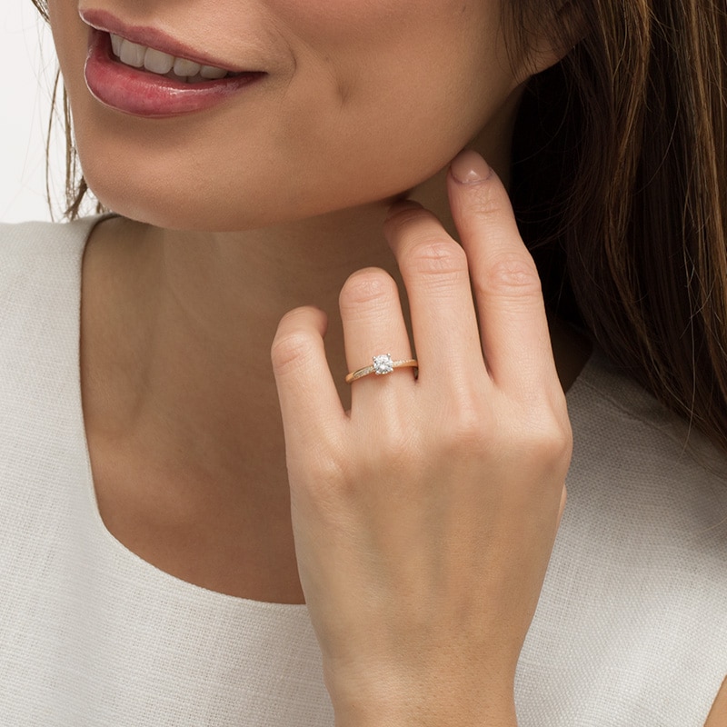 Main Image 2 of Previously Owned - 5/8 CT. T.W. Diamond Engagement Ring in 14K Gold