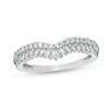 Thumbnail Image 1 of Previously Owned - 1/3 CT. T.W. Diamond Double Row Chevron Anniversary Band in 10K White Gold