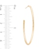 Thumbnail Image 2 of Previously Owned - Diamond-Cut Oval Hoop Earrings in 14K Gold