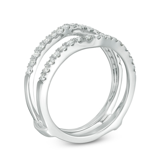 Previously Owned - 1/2 CT. T.w. Diamond Contour Ribbon Solitaire Enhancer in 14K White Gold