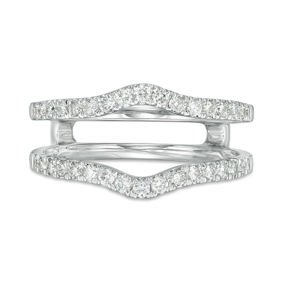 Previously Owned - 1/2 CT. T.w. Diamond Contour Ribbon Solitaire Enhancer in 14K White Gold