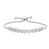 Thumbnail Image 1 of Previously Owned - 1/10 CT. T.W. Diamond Sideways Heart Bolo Bracelet in Sterling Silver - 9.5"