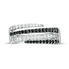 Thumbnail Image 4 of Previously Owned - 1/2 CT. T.W. Enhanced Black and White Diamond Multi-Row Wrap Ring in Sterling Silver