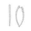 Thumbnail Image 1 of Previously Owned - 2 CT. T.W. Diamond Inside-Out Point Hoop Earrings in 10K White Gold