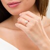 Thumbnail Image 2 of Previously Owned - 1/4 CT. T.W. Diamond Double Oval Frame Twist Engagement Ring in 10K Rose Gold