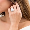Thumbnail Image 2 of Previously Owned - 4 CT. T.W. Princess-Cut Composite Diamond Triple Frame Engagement Ring in 10K White Gold
