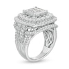 Thumbnail Image 3 of Previously Owned - 4 CT. T.W. Princess-Cut Composite Diamond Triple Frame Engagement Ring in 10K White Gold