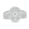 Thumbnail Image 4 of Previously Owned - 1 CT. T.W. Diamond Double Oval Frame Vintage-Style Engagement Ring in 10K White Gold