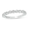 Thumbnail Image 1 of Previously Owned - 1/4 CT. T.W. Diamond Wave Vintage-Style Anniversary Band in 10K White Gold