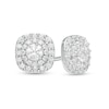 Thumbnail Image 1 of Previously Owned - 1/2 CT. T.W. Diamond Frame Stud Earrings in 10K White Gold