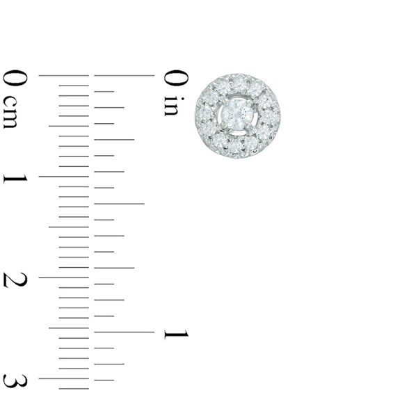 Previously Owned - 1/2 CT. T.w. Diamond Frame Stud Earrings in 10K White Gold