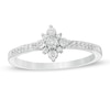 Thumbnail Image 1 of Previously Owned - 1/10 CT. T.W. Diamond Starburst Promise Ring in Sterling Silver