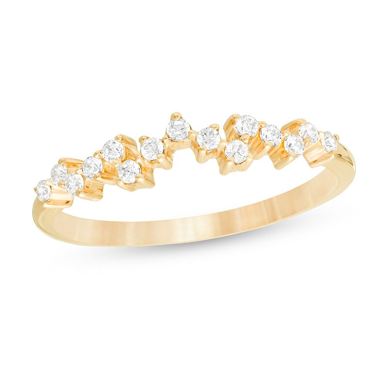 Main Image 1 of Previously Owned - 1/5 CT. T.W. Diamond Scatter Anniversary Band in 10K Gold