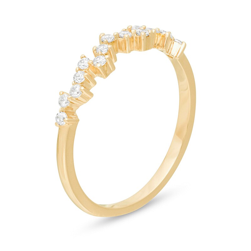 Main Image 3 of Previously Owned - 1/5 CT. T.W. Diamond Scatter Anniversary Band in 10K Gold