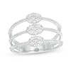 Thumbnail Image 1 of Previously Owned - 1/2 CT. T.W. Composite Diamond Multi-Row Ring in 10K White Gold