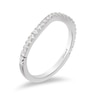 Thumbnail Image 2 of Previously Owned - Enchanted Disney Princess 1/5 CT. T.W. Diamond Contour Wedding Band in 14K White Gold