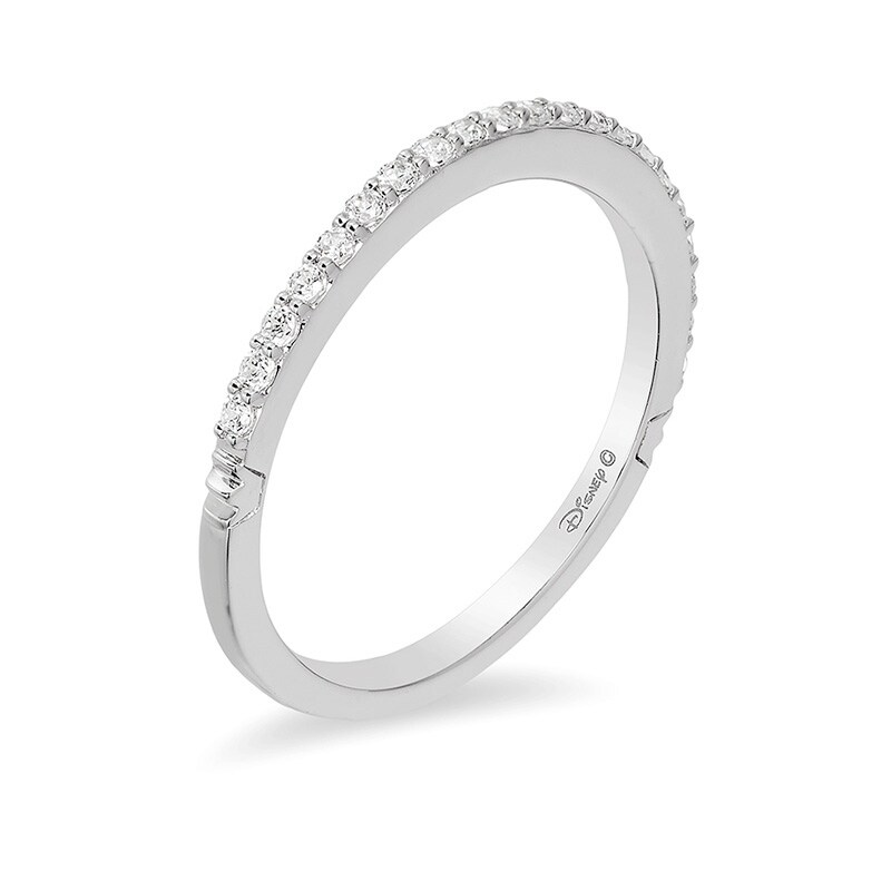 Main Image 2 of Previously Owned - Enchanted Disney Princess 1/5 CT. T.W. Diamond Band in 14K White Gold