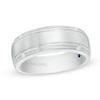 Thumbnail Image 1 of Previously Owned - Vera Wang Men's 1/20 CT. T.W. Diamond Four Stone Wedding Band in 14K White Gold