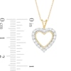 Thumbnail Image 3 of Previously Owned - 1/4 CT. T.W. Diamond Heart Outline Pendant in 10K Gold