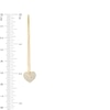 Thumbnail Image 3 of Previously Owned - 3/8 CT. T.W. Diamond Heart Threader Earrings in 10K Gold