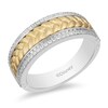 Thumbnail Image 1 of Previously Owned - Enchanted Disney Men's 1/4 CT. T.W. Diamond Braid center Wedding Band in 14K Two-Tone Gold