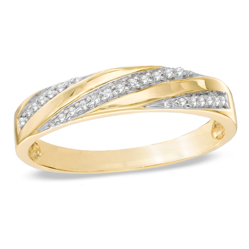 Main Image 1 of Previously Owned - 1/6 CT. T.W. Diamond Wedding Band in 10K Gold