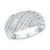 Thumbnail Image 1 of Previously Owned - 1/2 CT. T.W. Diamond Slant Rows Band in 10K White Gold