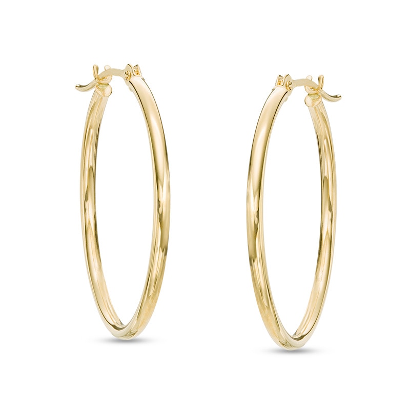 Main Image 1 of Previously Owned - 25mm Hoop Earrings in 14K Gold