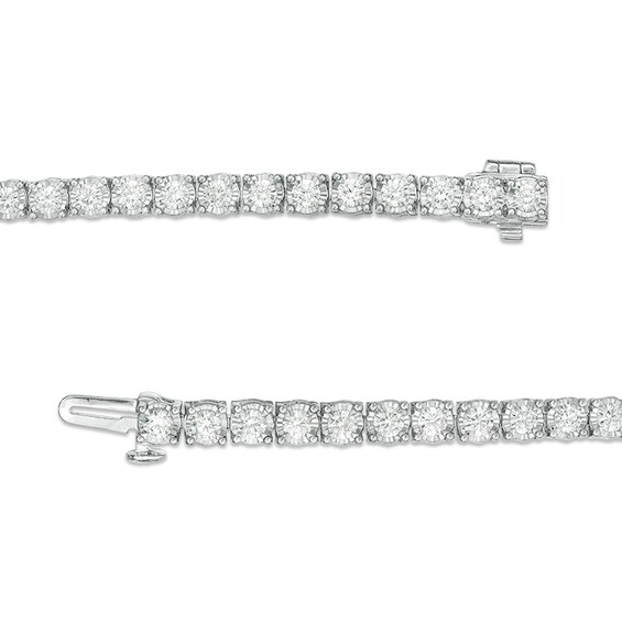Previously Owned - 3 CT. T.w. Diamond Tennis Bracelet in 14K White Gold - 7.25"