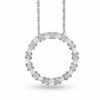 Thumbnail Image 1 of Previously Owned - 1/5 CT. T.W. Diamond Circle Pendant in 10K White Gold