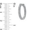 Thumbnail Image 2 of Previously Owned - 1/8 CT. T.W. Diamond Sparkle Hoop Earrings in Sterling Silver