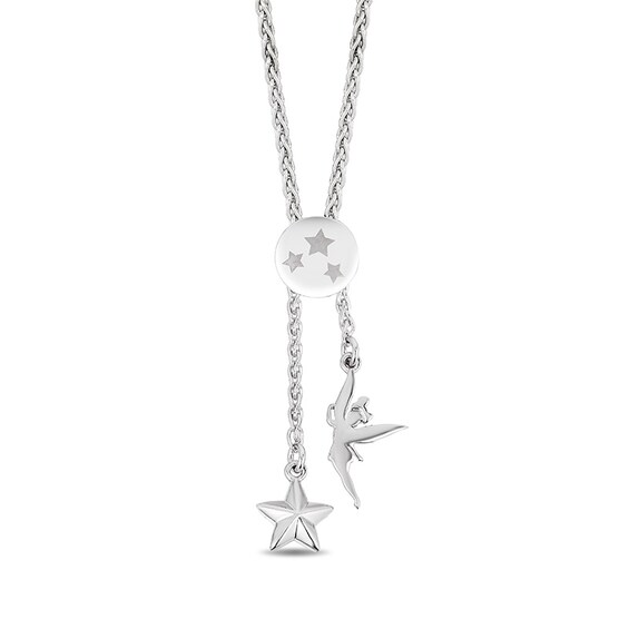 Previously Owned - Enchanted Disney Tinker Bell 1/10 CT. T.w. Diamond Star Bolo Bracelet in Sterling Silver - 9.5"