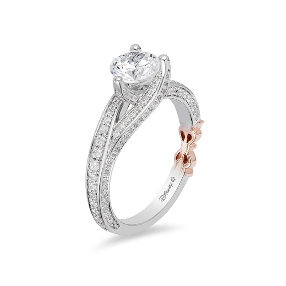 Previously Owned - Enchanted Disney Snow White 1-1/2 CT. T.w. Diamond Engagement Ring in 14K Two-Tone Gold
