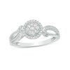 Thumbnail Image 1 of Previously Owned - 1/4 CT. T.W. Composite Diamond Frame Bypass Ring in 10K White Gold