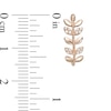 Thumbnail Image 2 of Previously Owned - 1/10 CT. T.W. Diamond Leaf Drop Earrings in 10K Rose Gold