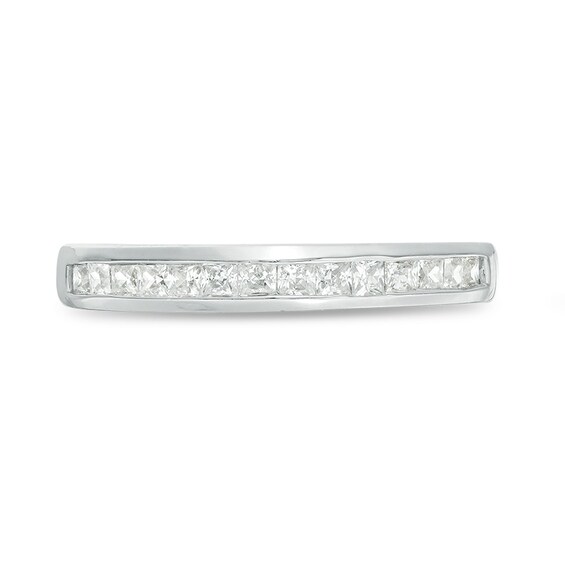 Previously Owned - 1/2 CT. T.w. Princess-Cut Diamond Wedding Band in 10K White Gold