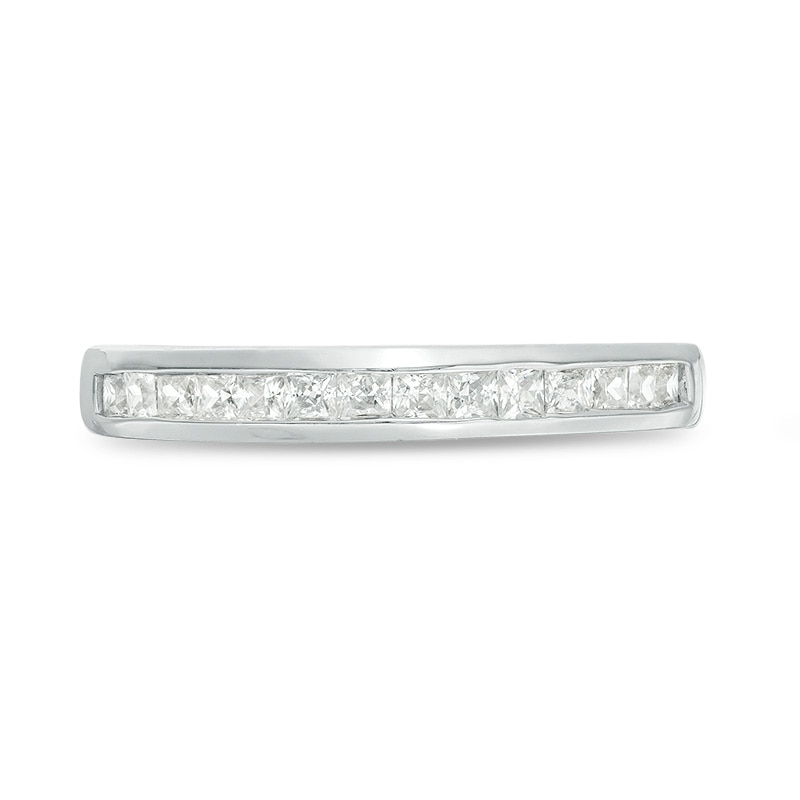 Main Image 4 of Previously Owned - 1/2 CT. T.W. Princess-Cut Diamond Wedding Band in 10K White Gold