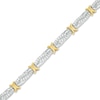 Thumbnail Image 0 of Previously Owned - 1 CT. T.W. Diamond Alternating "X" and Bypass Link Bracelet in 10K Two-Tone Gold - 7.5"