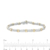 Thumbnail Image 2 of Previously Owned - 1 CT. T.W. Diamond Alternating "X" and Bypass Link Bracelet in 10K Two-Tone Gold - 7.5"