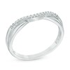 Thumbnail Image 2 of Previously Owned - 1/15 CT. T.W. Diamond Double Row Contour Wedding Band in 14K White Gold