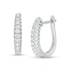 Thumbnail Image 1 of Previously Owned - 1/4 CT. T.W. Diamond Hoop Earrings in 10K White Gold