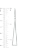 Thumbnail Image 3 of Previously Owned - 3/4 CT. T.W. Diamond Elongated Triangular Drop Earrings in Sterling Silver
