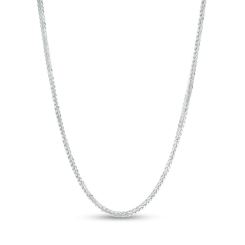 Previously Owned - Made in Italy 020 Gauge Wheat Chain Necklace in 10K White Gold - 20"