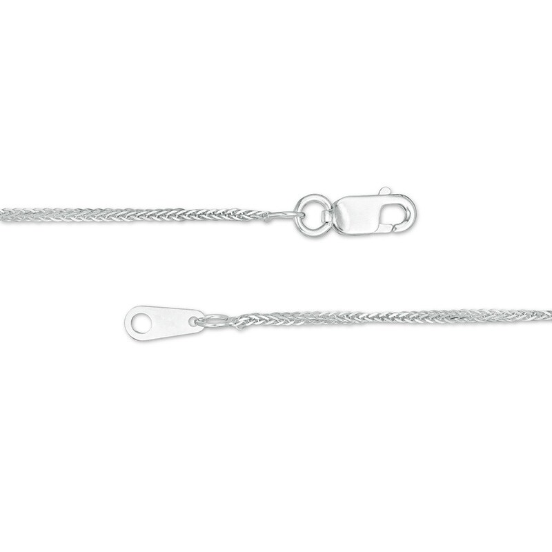 Previously Owned - Made in Italy 020 Gauge Wheat Chain Necklace in 10K White Gold - 20"